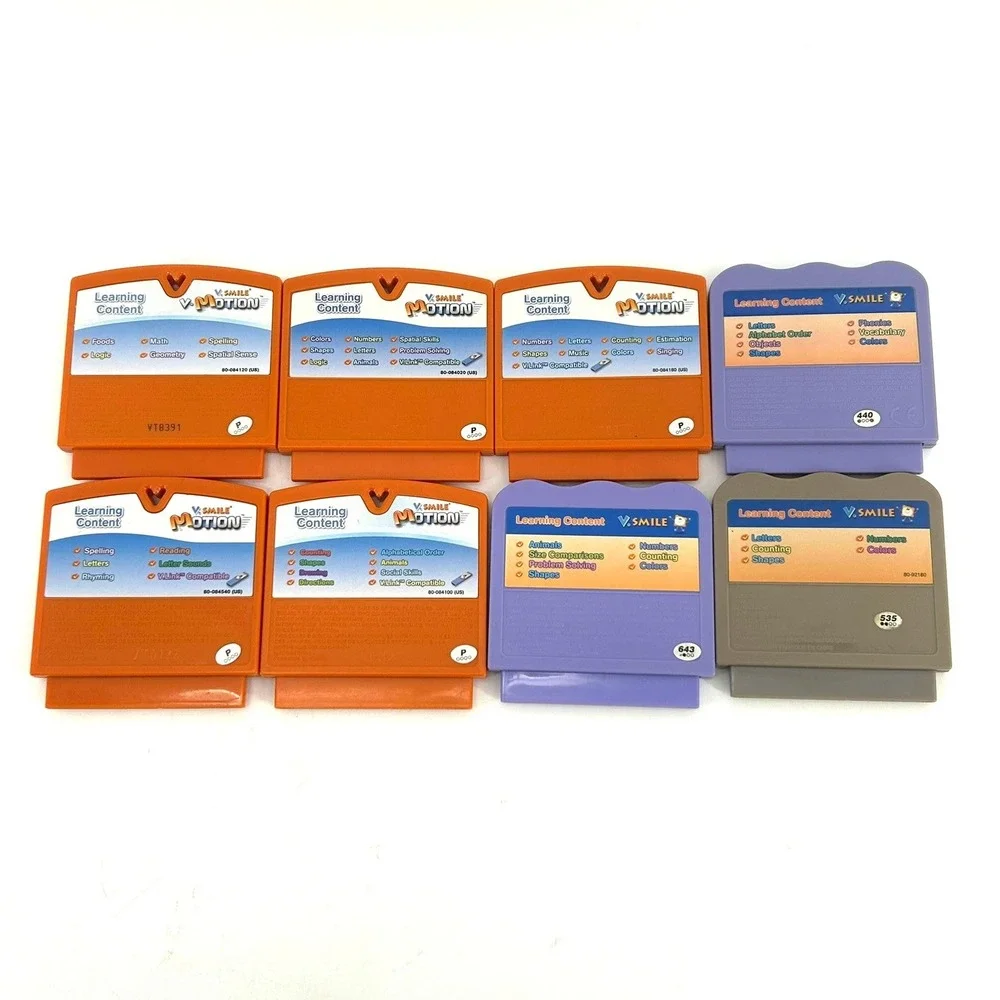 Vtech V.Smile & V.Motion Game Cartridge Lot of 8 Disney Mickey Lion King Dora